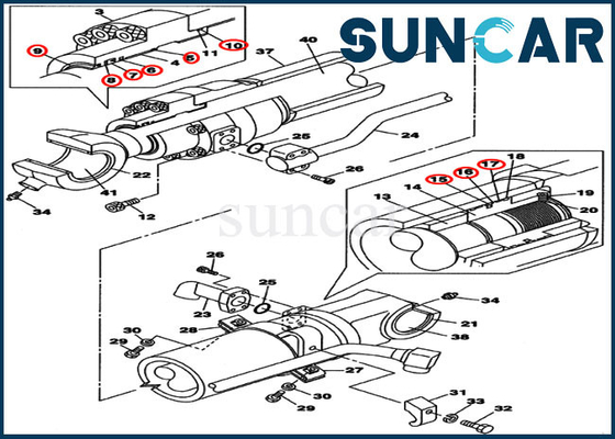 kopen LZ007650 van de de Verbindingsreparatie van de emmercilinder het Kruippakjegraafwerktuig van Kit Fits Case CX210B CX210BNLC online manufacture