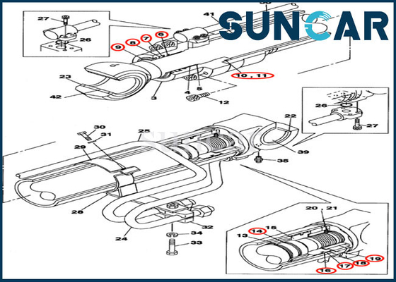 kopen LZ008420 van de Vervangingskit boom oil seal kit van de cilinderverbinding de Pasvormencx290b CX300C COMPUTER-AIDED SOFTWARE ENGINEERING online manufacture