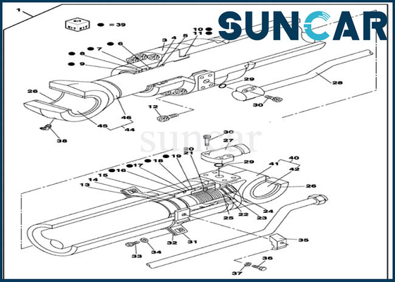 kopen Dipper/van de de Cilinderdienst van de Wapen het Verzegelende Uitrusting LZ010890 Graafwerktuig van Kit For Case CX130D LC CX130C online manufacture