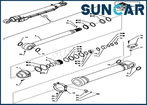 kopen LZ011310 van het de Uitrustingscx250d LC LR Geval van graafwerktuigarm seal repair Uitrustingen van de de Cilinderdienst de Hydraulische online manufacture