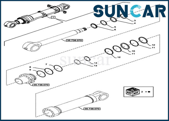 kopen LZ014900 van de de Reparatieverbinding van de emmercilinder van het de Uitrustingscx750drtc Graafwerktuig de Uitrustingen van Case Oil Seal online manufacture