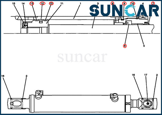 kopen COMPUTER-AIDED SOFTWARE ENGINEERING OEM van de de Cilinderverbinding van de Uitrustingenpu01v00028r300 Schommeling het Graafwerktuig van de Reparatiekit fits model CX17B online manufacture