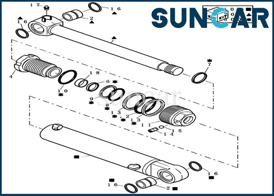 kopen 72280241 de Cilinderverbinding Kit Fits Case CX22B CX20B Mini Crawler Excavator van het schommelingswapen online manufacture