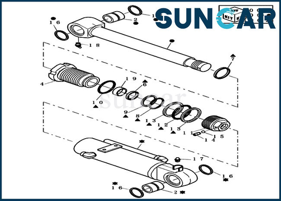 kopen CX31B Uitrusting 72280261 van de gevalreparatie de Cilinder van Kit For Mini Crawler Excavator van de Bulldozer het Hydraulische Verbinding Verzegelen online manufacture