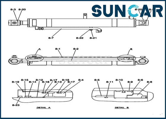kopen PY01V00043R400 hydraulisch van de de Reparatieuitrusting CX50B van de Cilinderverbinding het Geval Compact Graafwerktuig Boom Seal Kit online manufacture