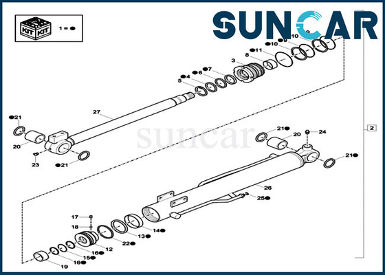 kopen CX18C modelExcavator xkcc-00397 XKCC00397-de Verbindingsreparatie Kit For Case Construction Equipment van de Boomcilinder online manufacture