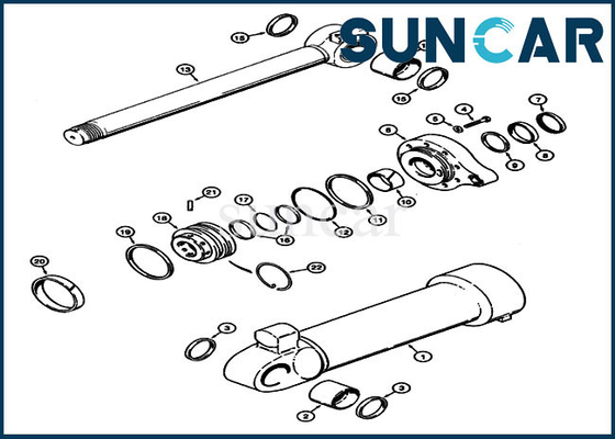 kopen Van de het Wiellader van de emmercilinder G110690 de Verbinding Kit For Case 721 Modelreplacement hydraulic sealing-Uitrusting online manufacture