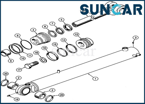 kopen 521D de Verbindingsuitrusting 57.2MM van de geval1542877c1 Olie Rod Seals Loader Bucket Cylinder-de Uitrusting van de Verbindingsreparatie online manufacture