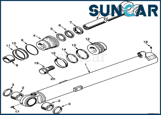 kopen 87440117 van de de Cilinderverbinding van de Emmerschuine stand het Geval van de het Materiaal721e 621F Lader van Kit Replacement Kit For Heavy online manufacture