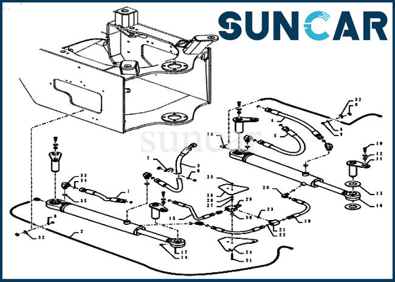 kopen Sturend de Hydraulische Verbinding Kit Fits 84404910 van de Cilinderreparatie Lader1021g 1021F Geval online manufacture