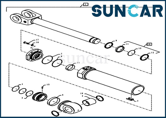 kopen Uitrusting 47773169 van de laderdienst van de de Verbindingsreparatie van de Liftcilinder het Geval van Kit For Model 921G 1021G 1121F 1121G online manufacture