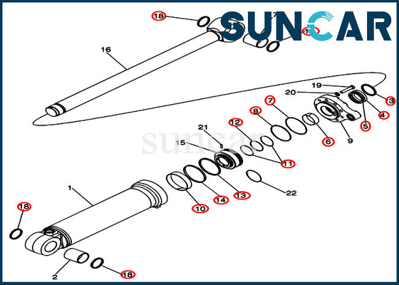 kopen Hydraulische Uitrusting 84327732 van de Olieverbinding van de de Reparatieverbinding van de Schuine standcilinder het Wiellader van Kit For Case Model 921F online manufacture