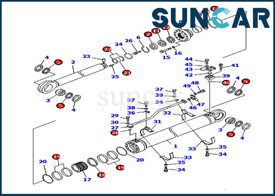 kopen 707-99-85350 7079985350 Arm Cylinder Service Kit Voor Komatsu PC2000-8 Backhoe online manufacture
