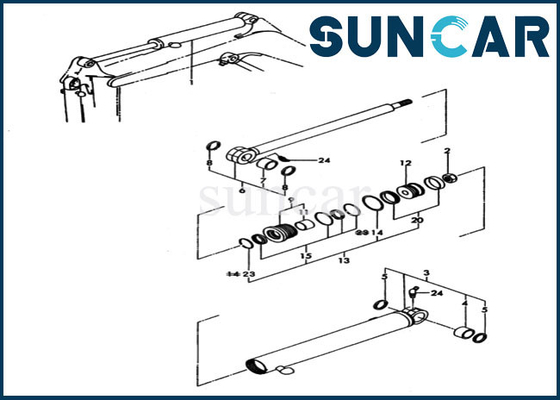 kopen Het Wapencilinder die van graafwerktuigseal kit YM172173-72900 Kit For verzegelen pc20fr-2 Binnenstee gedeelten van KOMATSU online manufacture