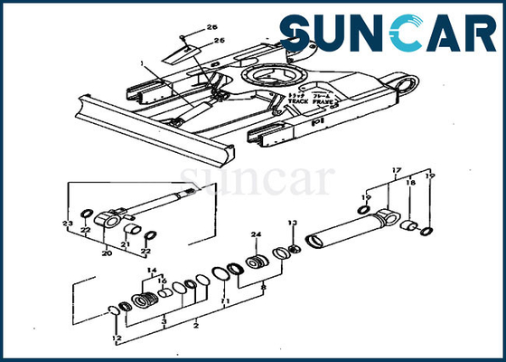 kopen Pc20fr-2 van de het Bladverbinding van KOMATSU YM172168-72010 het Binnenstee gedeelte en de Dekking van Kit Hydraulic Cylinder Fits Excavator online manufacture