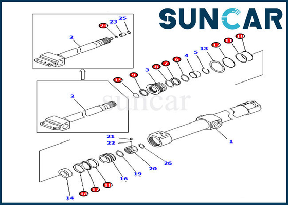 kopen KB3011A-00203 van de de Dienstuitrusting KB3011A00203 pc200sc-6 KOMATSU van de diacilinder de Uitrusting van de de Vervangingsverbinding online manufacture
