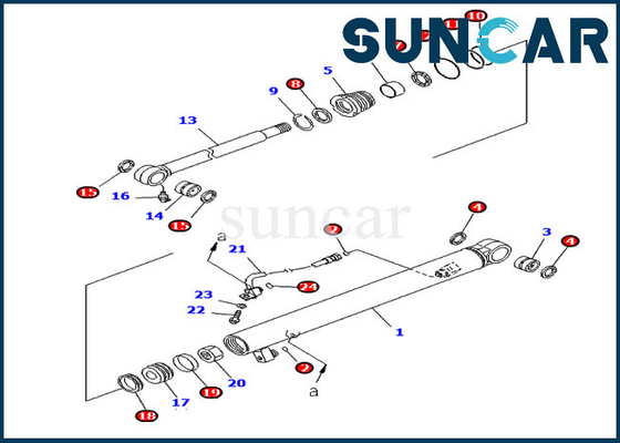 kopen 707-98-04670 van de de Verbindingsreparatie van de emmercilinder Uitrusting 7079804670 KOMATSU pc20mr-2 een pc20mr-2-Verzegelende Uitrusting online manufacture
