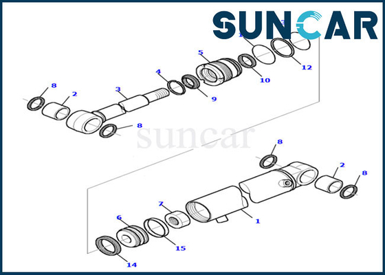 kopen KOMATSU pc20r-8 van de de Cilinderverbinding van de 878000517 Boomschommeling de Reparatie Kit Excavator Service Kit online manufacture