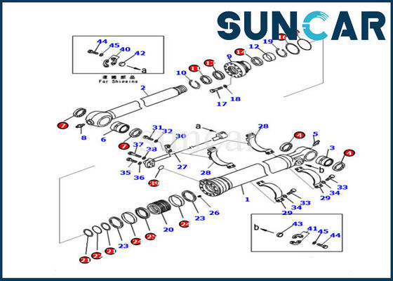 kopen Van de Modellenkomatsu 721-99-47131 van PC210LC-11 PC228US-11 van de het Wapencilinder de Verbindingsreparatie Kit Excavator Oil Seal Kits online manufacture