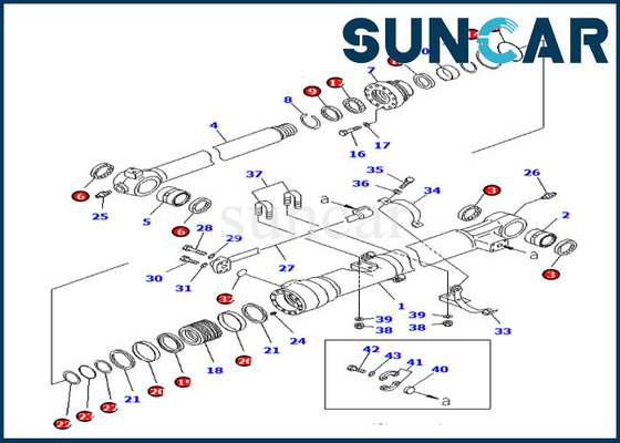 kopen Van de Emmer Verzegelende Uitrusting 707-99-47040 PC210LC-8K van KOMATSU van de de Cilindervervanging Uitrusting 7079947040 online manufacture