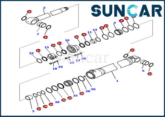 kopen 721-98-00160 boomverbinding Kit Hydraulic Cylinder For pc210i-10 het Graafwerktuig van pc210lci-10 Modellenkomatsu online manufacture