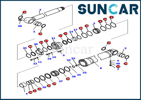 kopen Uitrusting 721-98-00170 van de wapenreparatie 7219800170 pc210i-10 pc210lci-10 Uitrusting van de de Cilinderverbinding van KOMATSU online manufacture