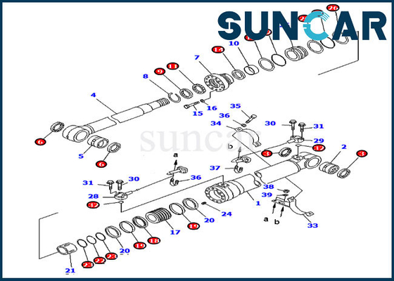 kopen 707-99-58310 Verzegelende Uitrusting pc220-6 van de boomlift pc250-6 7079958310 Uitrustingen van de de Cilinderreparatie van KOMATSU Hydraulische online manufacture