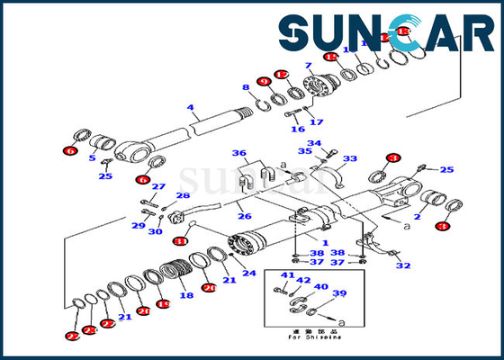 kopen 707-98-47720 Verbinding Kit Fits Komatsu van de emmer de Hydraulische Reparatie pc220-8 pc270-8 pc240lc-8 Cilinderuitrustingen online manufacture