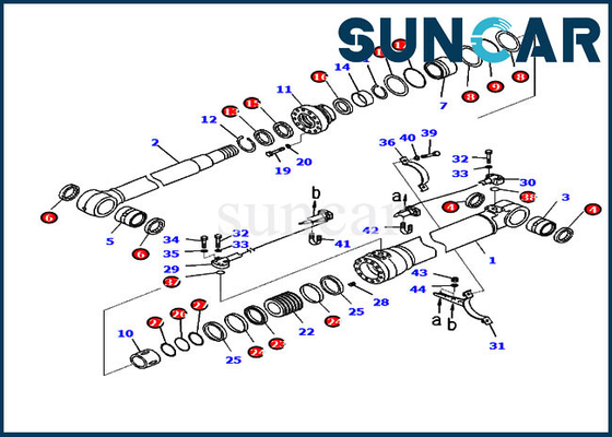 kopen 707-99-48731 van de de Uitrustingspc220lc-8m0 PC220-8M0 Hydraulische Cilinder van KOMATSU Verzegelende de Vervangingsuitrusting online manufacture