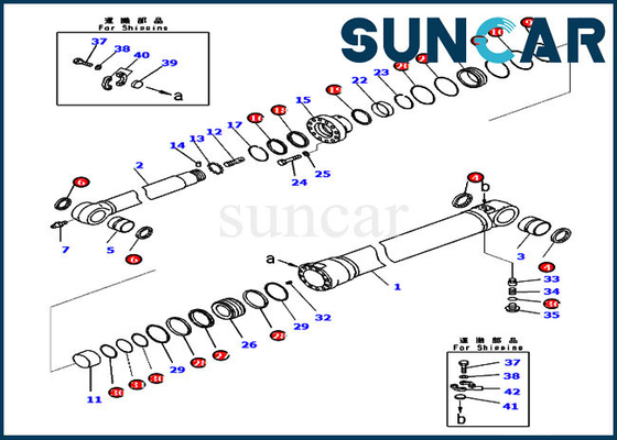 kopen 721-98-00420 de Binnenstee gedeelten van Kit Cylinder Seal Kit For PC290LC-11 pc290lc-8 KOMATSU van de wapendienst online manufacture