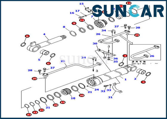 kopen 707-99-47730 de Verbinding Kit For pc228uslc-2 van de 7079947730 Cilinderreparatie pc228us-1 de Compensatieboom van KOMATSU online manufacture