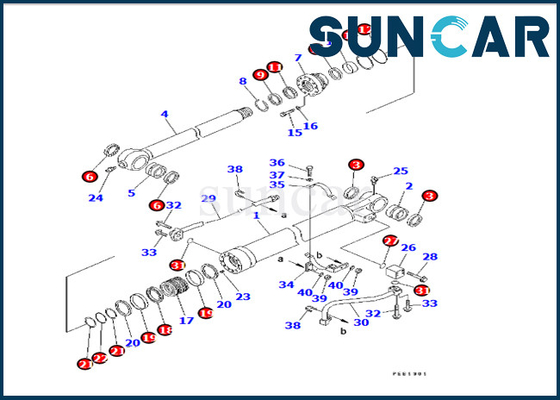 kopen 707-98-14580 de Vervangingsverbinding Kit Komatsu Fits pc22mr-3 pc26mr-3 pc20mr-3 van de boomcilinder online manufacture