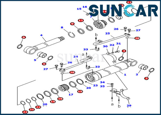 kopen 707-99-46140 7079946140 de Verbindingsuitrusting van de pc228uslc-3 Boomcilinder voor Versie de Overzee van KomatsuExcavator online manufacture