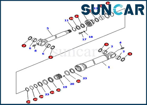 kopen Van de Binnenstee gedeelten 707-99-59040 Emmer van KOMATSU de Cilinderverbinding Kit For pc290lc/nlc-8 Hoog Bereikwapen online manufacture