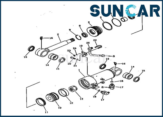 kopen De het Bladdienst Kit For jaren '20-63-96101 van KOMATSU pc20-3 pc30-1 de Reparatieuitrusting van de pc30-3 Cilinderverbinding online manufacture