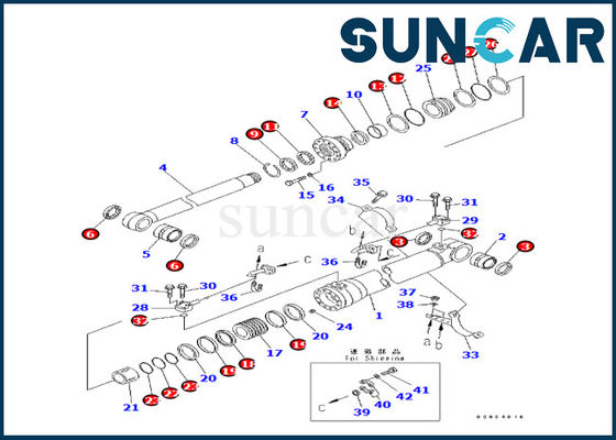 kopen 707-99-58050 van de de Cilinderverbinding van de pasvormenpc240lc-7k PC240LC-8K KOMATSU Boom de Reparatieuitrusting online manufacture