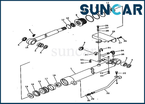 kopen Emmerverbinding Kit For jaren '20-63-76101 Hydraulische Cilinder Verzegelende Modellen pc30-1 pc30-3 KOMATSU Graafwerktuig online manufacture