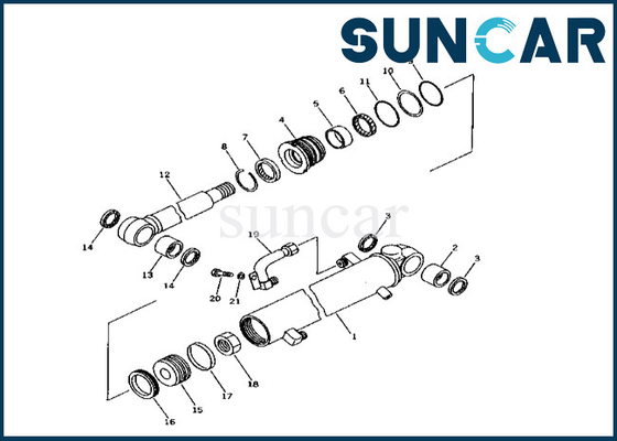 kopen 7079822200 707-98-22200 KOMATSU de de Verbindingsreparatie Van uitstekende kwaliteit Kit For van de Wapencilinder pc25-1 pc25r-1 online manufacture