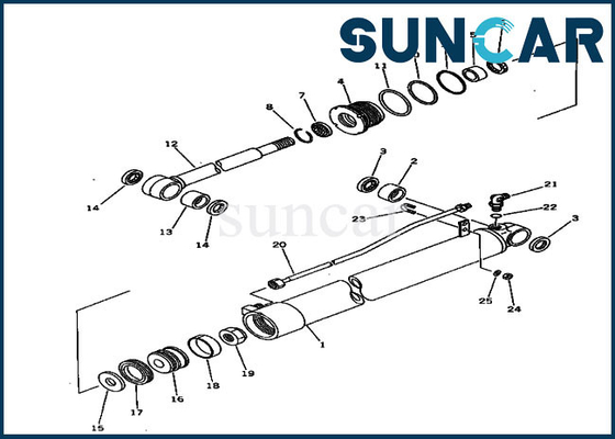 kopen Pc30-5 pw30-1 Wapenverbinding Kit For jaren '20-63-66300 van de de Cilindervervanging van KOMATSU Hydraulische de Dienstuitrusting online manufacture