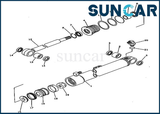 kopen jaren '20-63-86300 20S6386300-de Verbindingsreparatie Kit For van de Schommelingscilinder pc20-5 pc30-5 Hydraulische Verzegelende Delen van KOMATSU online manufacture