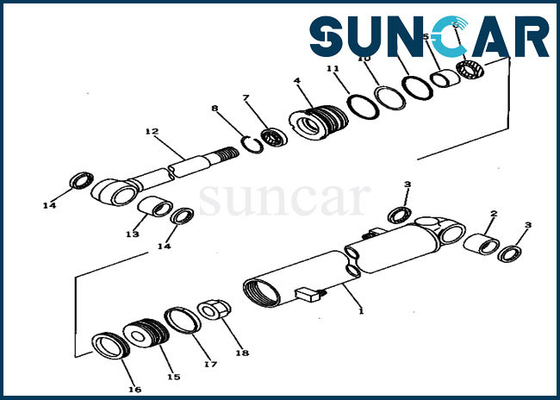 kopen De Dienst Kit For jaren '20-63-02030 pc30-6 KOMATSU Graafwerktuig Replacement Seal Kits van de wapencilinder online manufacture