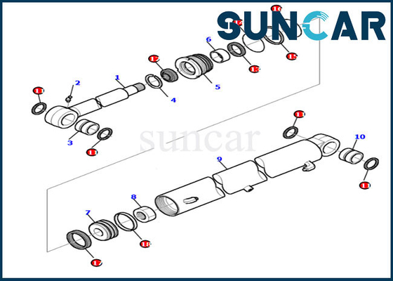 kopen KOMATSU 878000204 van de de Verbindingsreparatie van de Boomschommeling Uitrusting pc30-7 pc35r-8 Hydraulische Uitrustingen van de Cilinderdienst online manufacture