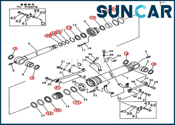 kopen 707-99-58110 de Verbinding Kit Fits Models pc300lc-5 van de emmercilinder pc350-6 de Dienstuitrusting van KOMATSU online manufacture