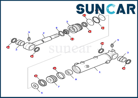 kopen Hoog - kwaliteitsslijtage en de Cilinderverbinding Kit Fits pc27r-8 KOMATSU 878000524 van het Olie Bestand Blad online manufacture