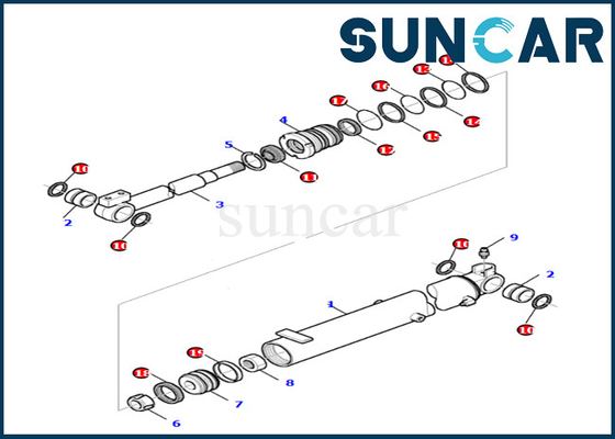 kopen 878000520 KOMATSU de Verbinding Kit For pc27r-8 van de Boomcilinder van de de Boomcilinder van KOMATSU de Vervangingsuitrusting online manufacture