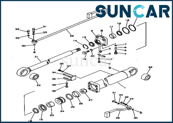 kopen 207-63-56100 de Dienst Kit Parts For pc300-1 pc300lc-1 Graafwerktuig Boom Cylinder Assy van KOMATSU online manufacture