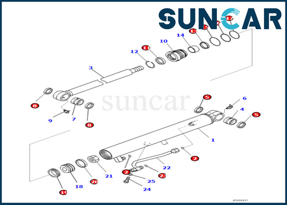 kopen KOMATSU 707-98-14370 de Dienst Kit For pc35mr-3 van de 7079814370 Emmercilinder de Verbindingsuitrusting van de pc30mr-3 Emmercilinder online manufacture