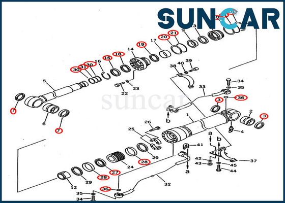kopen Uitrustings 207-63-02100 Hydraulische Cilinder 2076302100 van de boomverbinding voor KOMATSU pc300-5 Graafwerktuig pc300lc-5 online manufacture