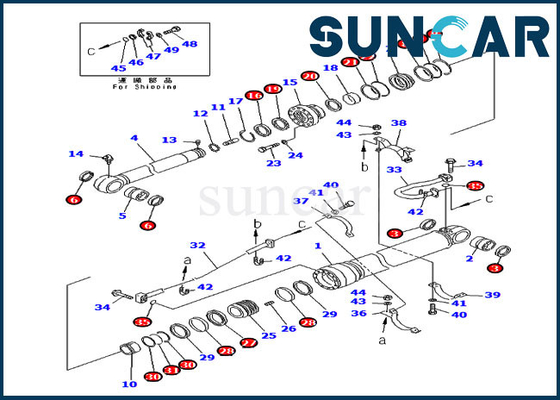 kopen 707-99-67280 de Verbinding van de wapenolie Kit Hydraulic Cylinder For pc300-6 het Graafwerktuig Service Kit van PC300-6Z KOMATSU online manufacture