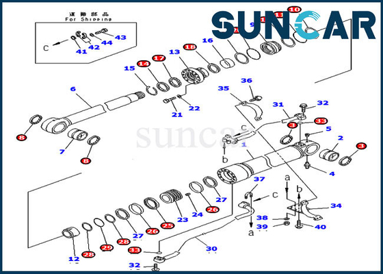 kopen 707-99-58080 de Reparatie Kit Fits pc300lc-7 van de cilinderverbinding pc300-8 Materiaal het Overzee van Versiekomatsu online manufacture